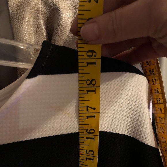 BAR III black & Ivory striped XX-Large long sleeve top layered look - Picture 10 of 16